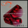 red axe shape decorative glass beads(GLSP-20X30KR21)